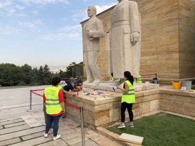 Anıtkabir’deki Türk Erkekleri, Türk Kadınları ve Aslan Heykellerinin Bakımı